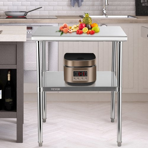 Stainless Steel Prep Table 30 x 30 x 36 Inch 800lbs Load Capacity Heavy