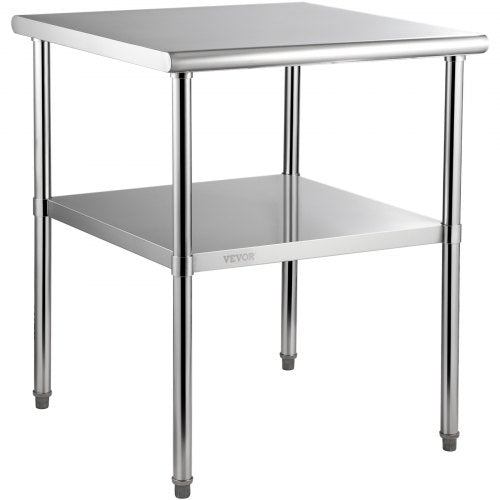 Stainless Steel Prep Table 30 x 30 x 36 Inch 800lbs Load Capacity Heavy