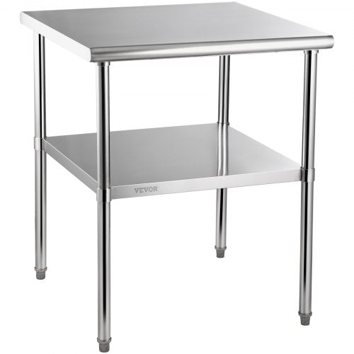 Stainless Steel Prep Table 30 x 30 x 36 Inch 800lbs Load Capacity Heavy