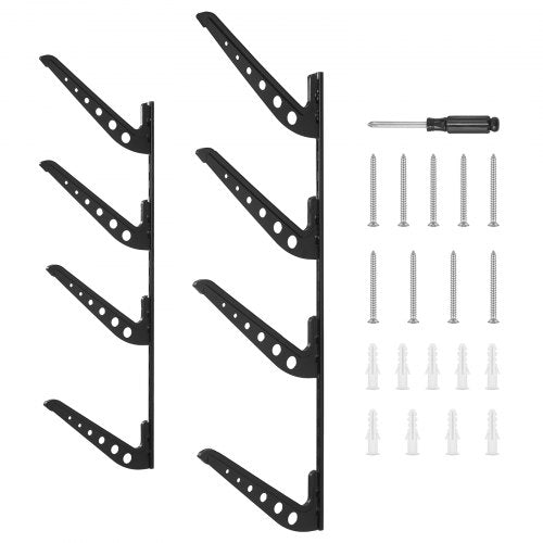 Surfboard Wall Mount 4 Tiers Horizontal Surfboard Rack for Storage and Display
