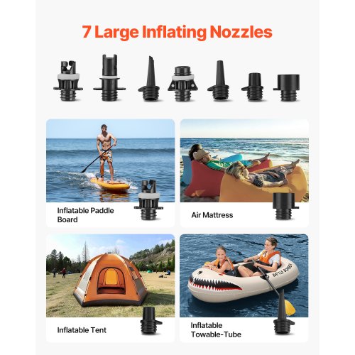 20PSI Paddle Board Pump Rechargeable BatteryPowered Dual Stage Inflation