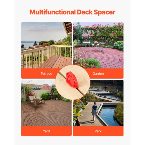 20Pack 18 Inch Deck Board Spacers Bright Red Gap Jig Rings for Easily