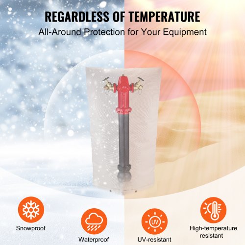 Fiber Cotton Well Head Pump Cover 20W x 34H Pipe Insulation Cover