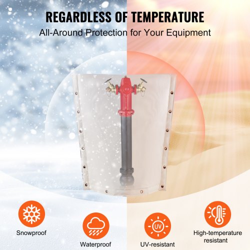 Fiber Cotton Well Head Pump Cover 24W x 24H Pipe Insulation Cover