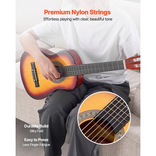 Classical Guitar 30 Inch Wood Classical Guitar Starter Kit for Beginners