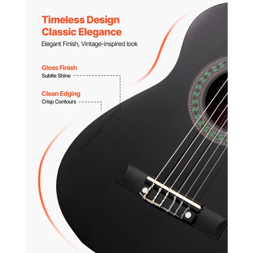 Classical Guitar 30 Inch Wood Classical Guitar Starter Kit for Beginners 3