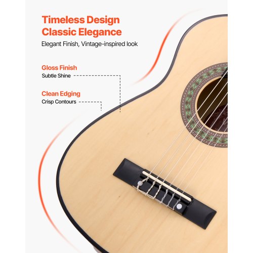 Classical Guitar 30 Inch Wood Classical Guitar Starter Kit for Beginners 4