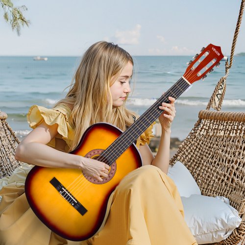 Classical Guitar 38 Inch Wood Classical Guitar Starter Kit for Beginners
