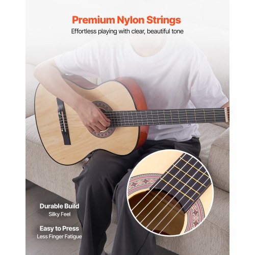 Classical Guitar 38 Inch Wood Classical Guitar Starter Kit for Beginners 1