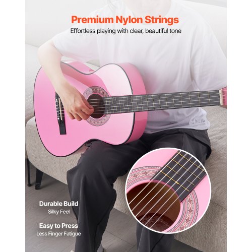 Classical Guitar 38 Inch Wood Classical Guitar Starter Kit for Beginners 3