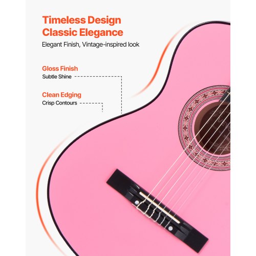 Classical Guitar 38 Inch Wood Classical Guitar Starter Kit for Beginners 3