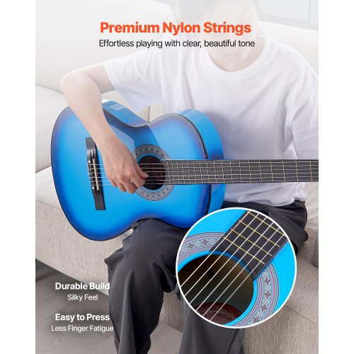 Classical Guitar 38 Inch Wood Classical Guitar Starter Kit for Beginners 4
