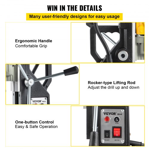 Magnetic Drill 1100W 157 Boring Diameter 2697lbf12000N Portable