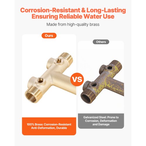 1 x 11 Well Pressure Tank Tee Kit with 4060PSI Switch 8Pieces Pure