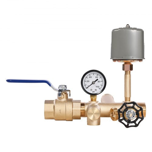 1 x 11 Well Pressure Tank Tee Kit with 4060PSI Switch 8Pieces Pure