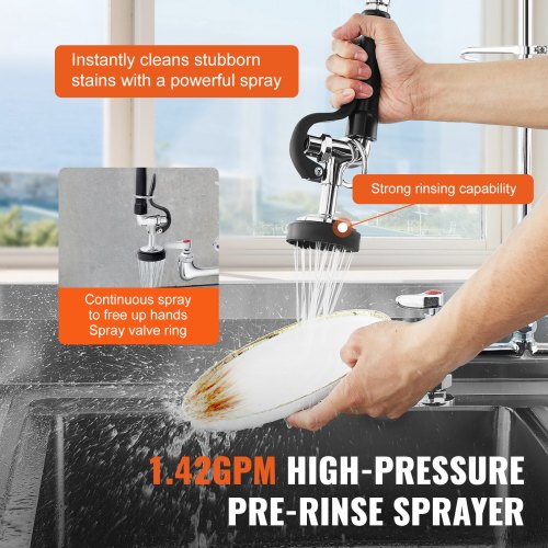 Industrial Sink Faucet 44 Tall 8 Install Space 12 Rotating Spout