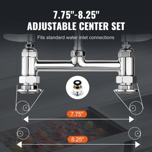 Industrial Sink Faucet 44 Tall 8 Install Space 12 Rotating Spout
