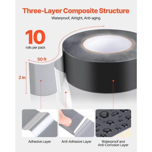 Deck Joist Tape 2 inch x 50 ft 10 Pack WeatherResistant Waterproof