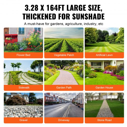 Weed Barrier Landscape Fabric 328164FT Heavy Duty Garden Weed Fabric