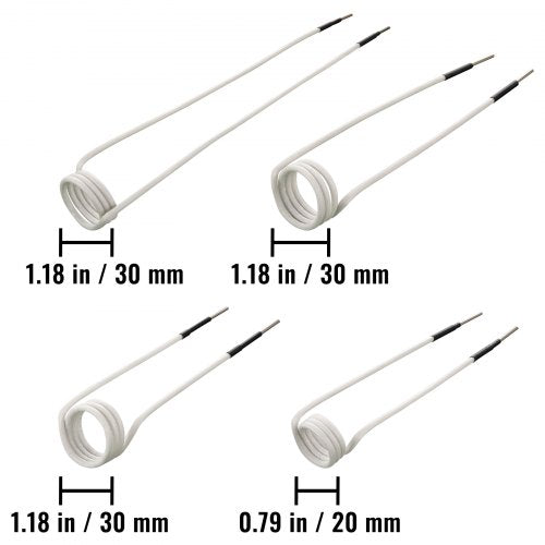 Induction Heater Coil Kit 8PCS Most Used Induction Heater Coils with Varying