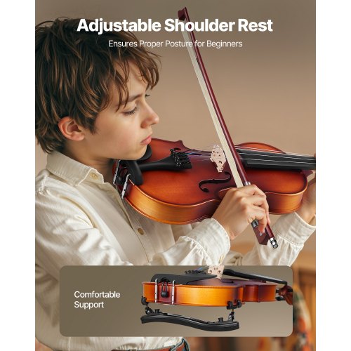 Violin 34 Size for Adults Violin Fiddle Set for Beginners with Hard Case