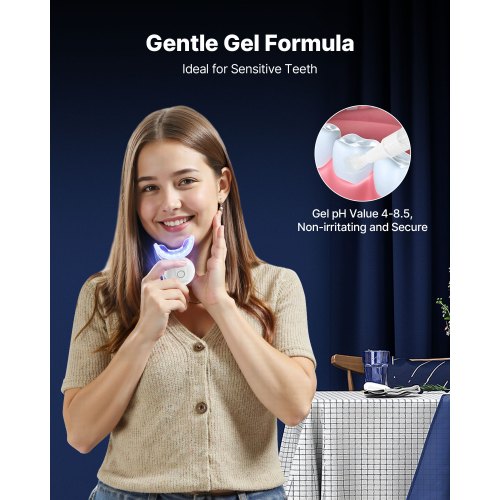 Teeth Whitening Kit with LED Light 32 LED Accelerator Lights Whitening Gel