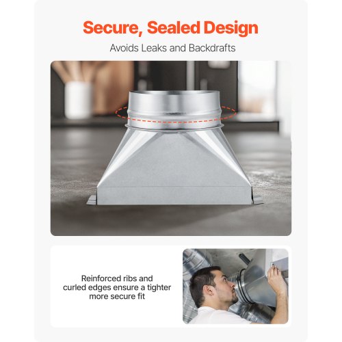 Duct Boot 314 x 10 x 6 inch Duct End Boot Galvanized to Round Transition