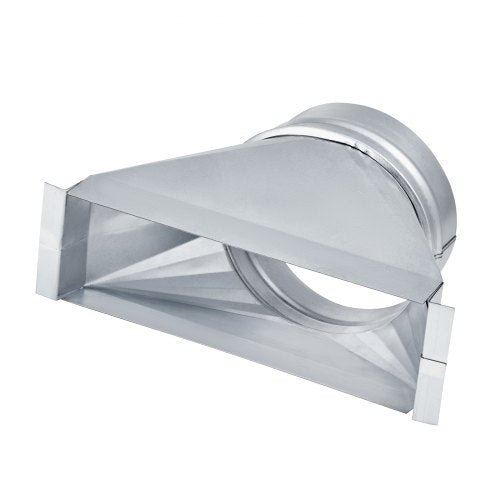 Duct Boot 314 x 10 x 6 inch Duct End Boot Galvanized to Round Transition