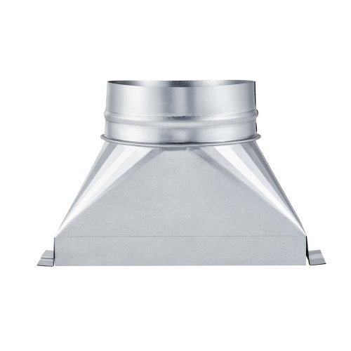Duct Boot 314 x 10 x 6 inch Duct End Boot Galvanized to Round Transition
