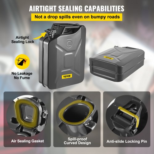 Jerry Fuel Can 5.3 Gallon 20 L Portable Jerry Gas Can with Flexible Spout