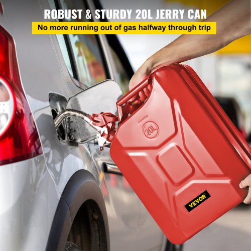 Jerry Fuel Can 5.3 Gallon 20 L Portable Jerry Gas Can with Flexible Spout