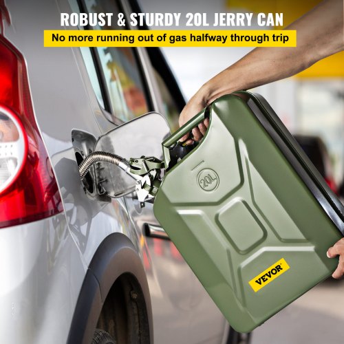 Jerry Fuel Can 5.3 Gallon 20 L Portable Jerry Gas Can with Flexible Spout
