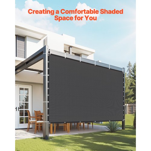 90 Sun Shade Cloth 10 x 10 ft Pergola Shade Cover with Stainless Steel