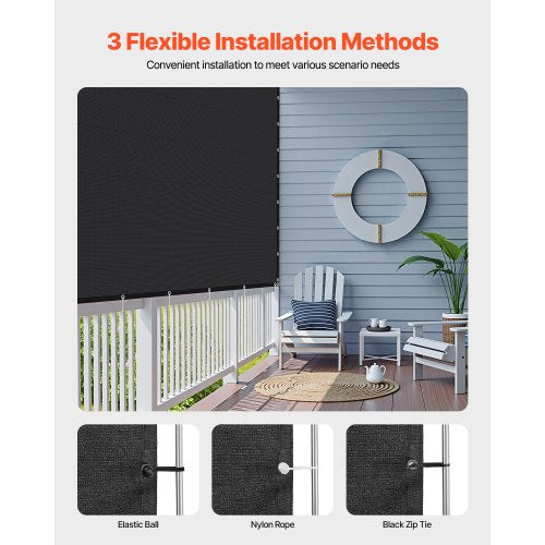 90 Sun Shade Cloth 10 x 12 ft Pergola Shade Cover with Stainless Steel