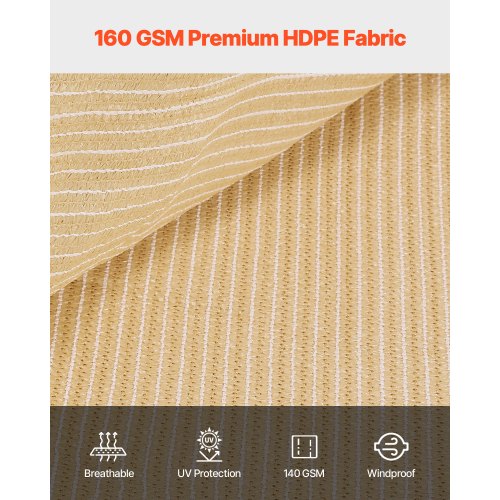 90 Sun Shade Cloth 12 x 20 ft Pergola Shade Cover with Stainless Steel