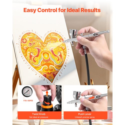 Airbrush Kit 16 HP Air Brush Kit with Air Compressor and Tank 1