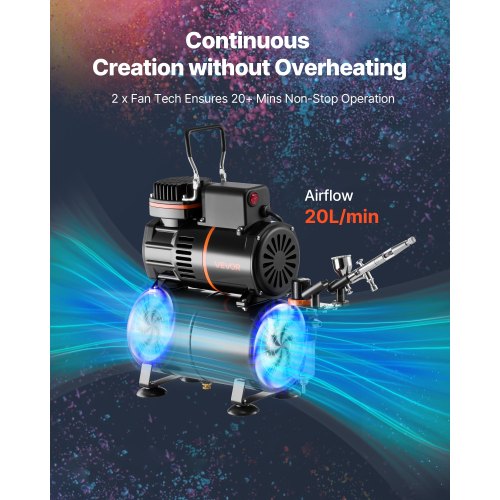 Airbrush Kit 16 HP Air Brush Kit with Air Compressor and Tank 1