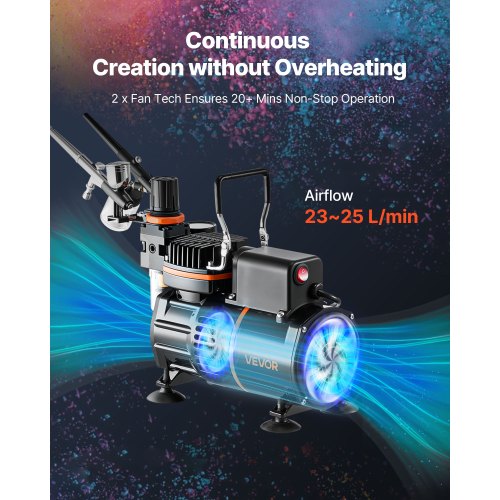Airbrush Kit 16 HP Air Brush Kit with Air Compressor 3 DualAction