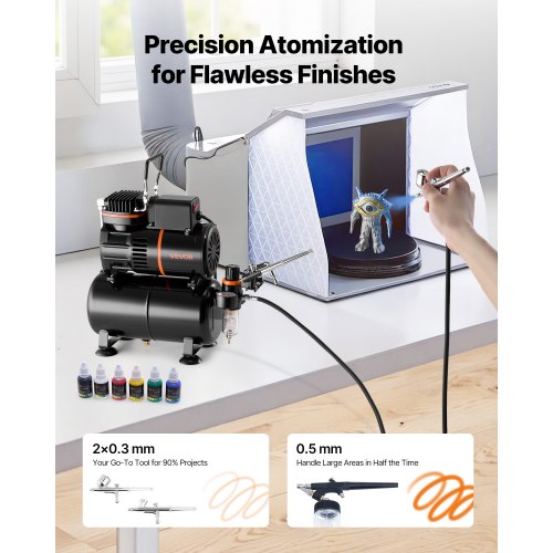 Airbrush Kit 16 HP Air Brush Kit with Air Compressor and Tank 3