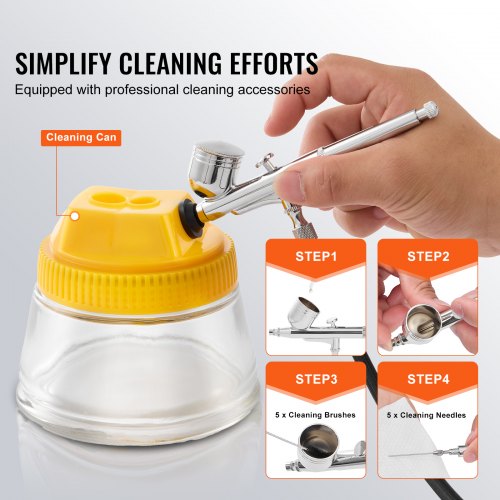 Airbrush Kit Dual Fan Air Compressor Professional Airbrushing System Kit