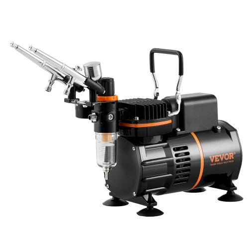 Airbrush Kit Dual Fan Air Compressor Professional Airbrushing System Kit