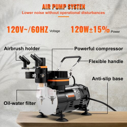 Airbrush Ensemble Expert Airbrush Kit with Compressor MultiUse
