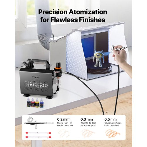 Airbrush Kit 16 HP Air Brush Kit with Air Compressor 1 DualAction