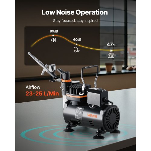Airbrush Kit 16 HP Air Brush Kit with Air Compressor 1 DualAction 1