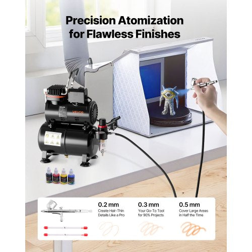 Airbrush Kit 16 HP Air Brush Kit with Air Compressor and Tank 1 1