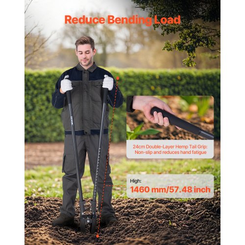 Post Hole Digger Heavy Duty Post Hole Digger with Carbon Steel Handle