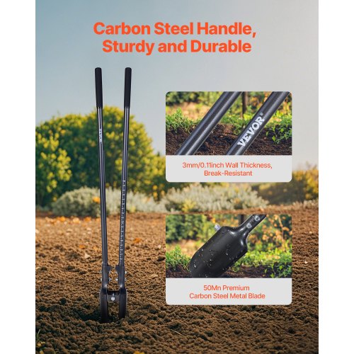 Post Hole Digger Heavy Duty Post Hole Digger with Carbon Steel Handle