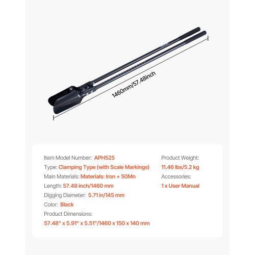 Post Hole Digger Heavy Duty Post Hole Digger with Carbon Steel Handle