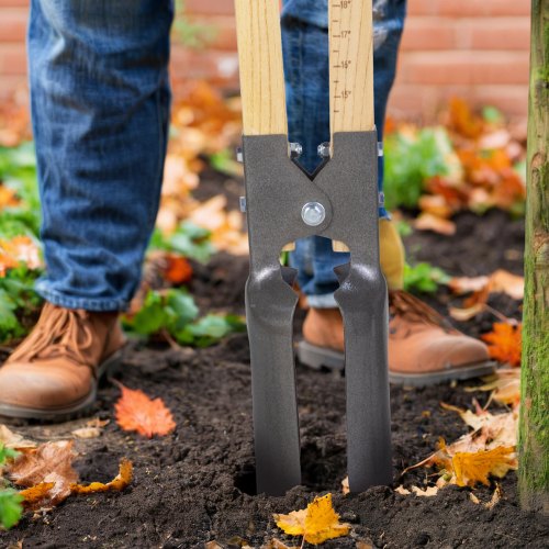 Post Hole Digger Heavy Duty Post Hole Digger with Wood Handle Manual Hole