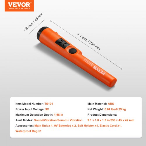 Metal Detector Pinpointer Partial Waterproof Handheld Pin Pointer Wand